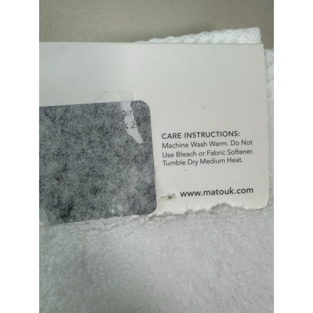 Matouk Classic Chain Milagro Cotton Fingertip Towel 12x20” NWT $86 White/Sand